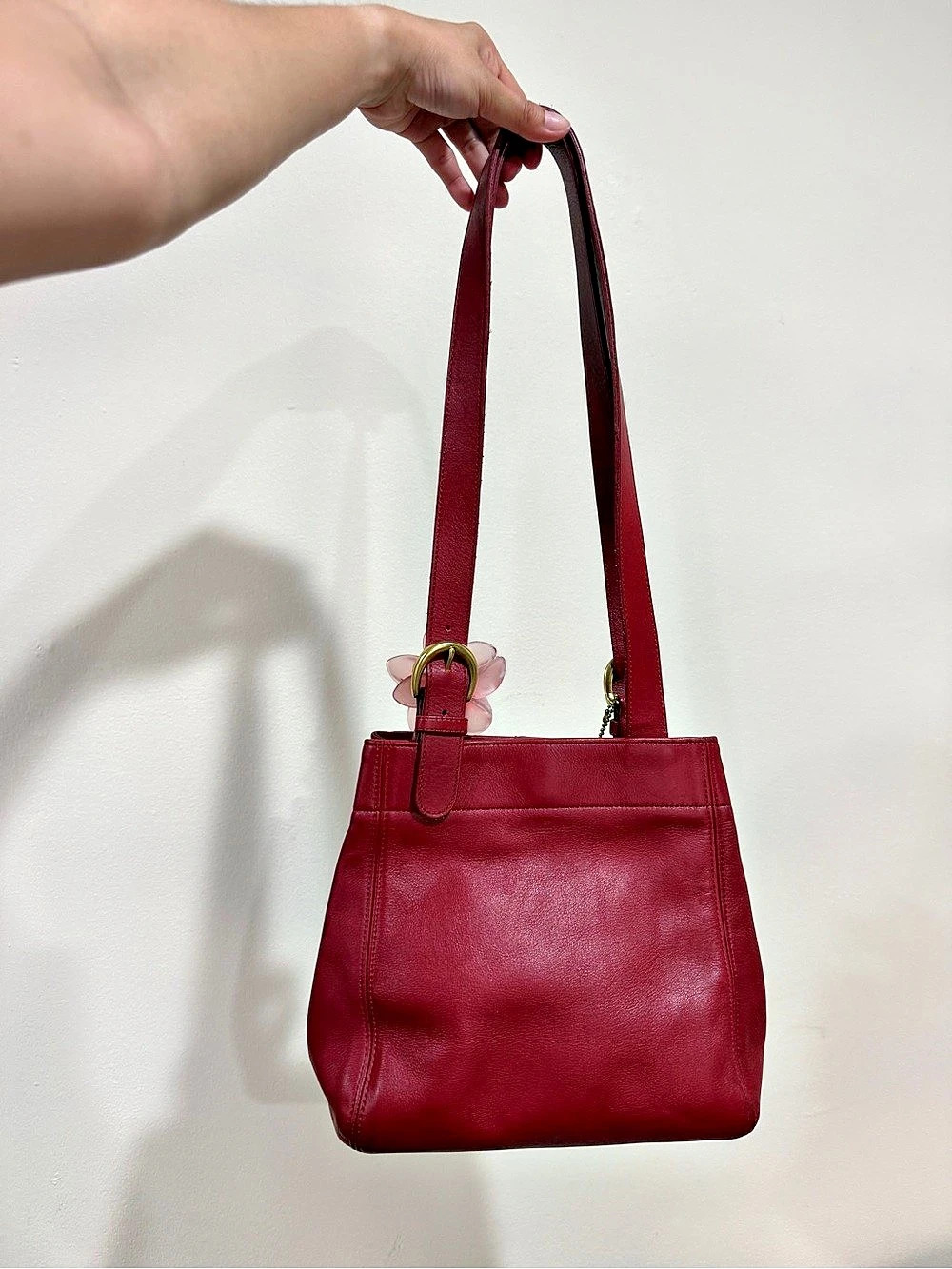 Coach Red Soho Buckle Tote
